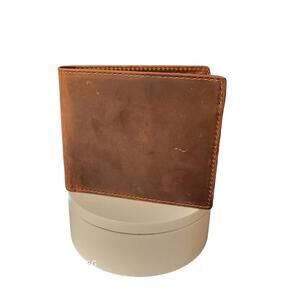 Brown Leather Bifold Wallet with Multiple Card Slots